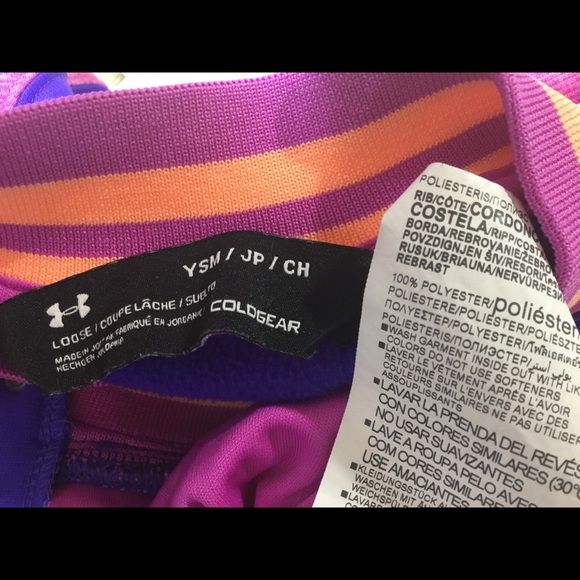 UNDER ARMOUR Girls size Y SMALL GOLD GEAR BOMBER JACKET EUC - Picture 4 of 4